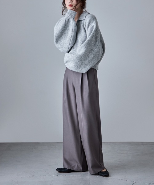 etoll.（エトル）の「ダブルジップジャカードニットカーディガン（カーディガン/ボレロ・レディース・ネイビー/グレイッシュベージュ/ブラック/グレー・M）」の16枚目の写真