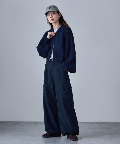 etoll.（エトル）の「ダブルジップジャカードニットカーディガン（カーディガン/ボレロ・レディース・ネイビー/グレイッシュベージュ/ブラック/グレー・M）」の22枚目の写真