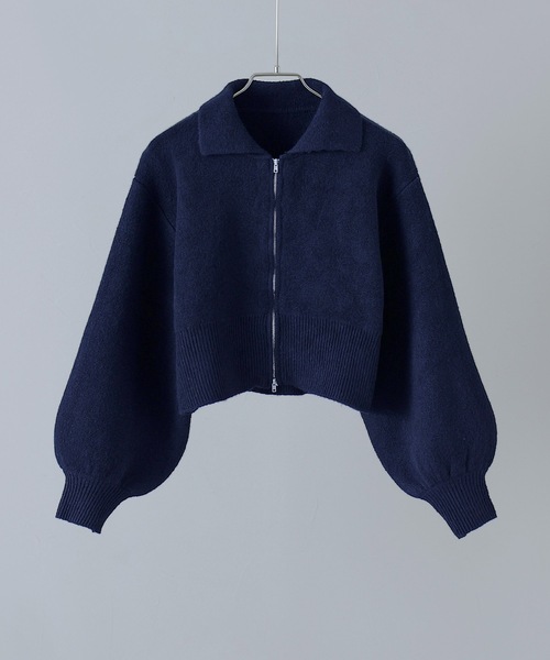 ダブルジップジャカードニットカーディガン（カーディガン/ボレロ