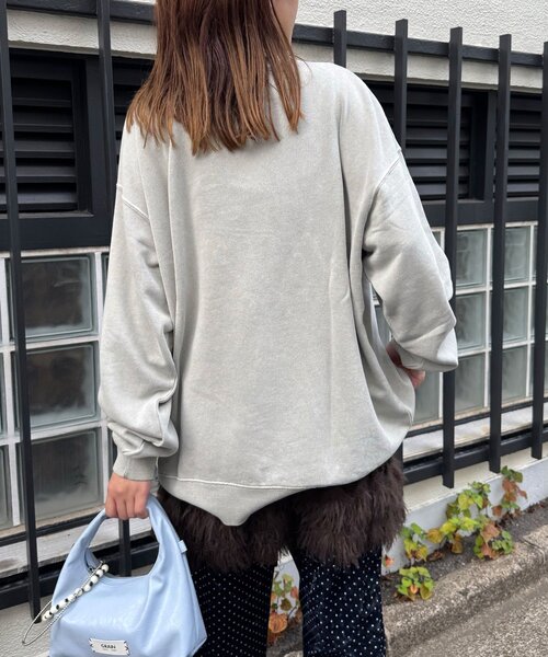 CIAOPANIC（チャオパニック）の「アソートプリントピグメントスウェット（Tシャツ/カットソー・レディース・チャコールグレー/グレー/シルバー/ブルー/ブラック系その他/レモンイエロー/ブラック/サックスブルー/ダークグレー/マスタード/ネイビー/イエロー・FREE）」の22枚目の写真