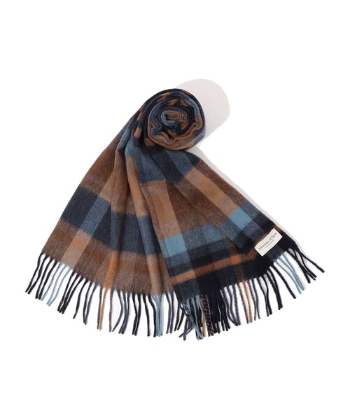 B53　Johnstons of Elgin　カシミヤ100%マフラー　チェック 21450040114_C_2.jpg