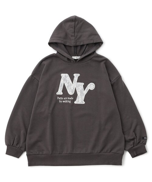 algy（アルジー）の「レースロゴBIGフーディ（パーカー・キッズ・ネイビー/レッド/チャコール・XX-SMALL/X-SMALL/MEDIUM/SMALL）」の10枚目の写真