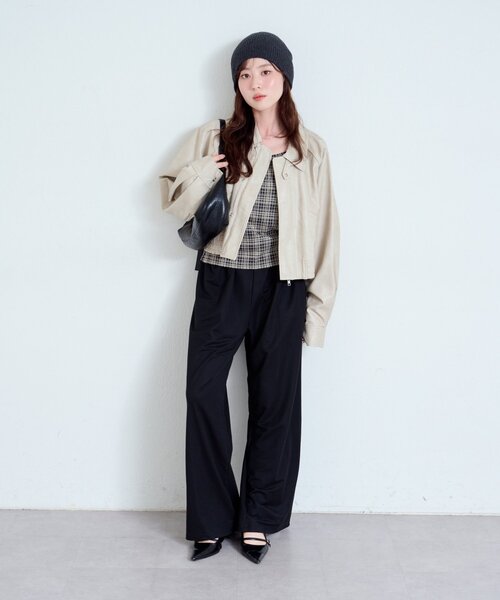 Kastane(カスタネ)の「【カップ取り外し可】カップ付きチェックキャミ(キャミソール・レディース・ブラウン/ベージュ/ブラック・FREE)」の21枚目の写真