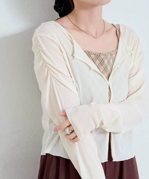 Kastane(カスタネ)の「【カップ取り外し可】カップ付きチェックキャミ(キャミソール・レディース・ブラウン/ベージュ/ブラック・FREE)」の12枚目の写真