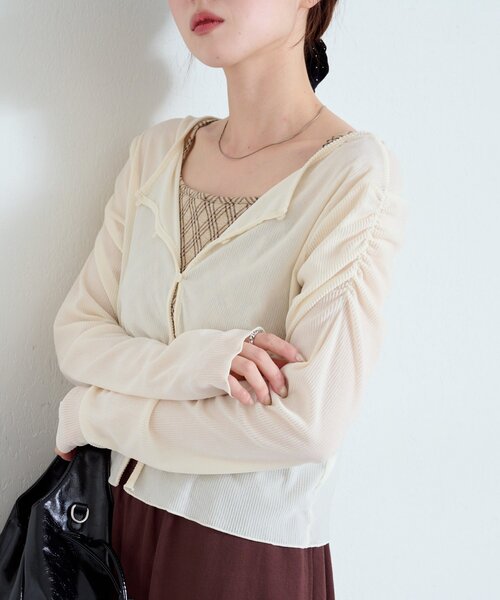 Kastane(カスタネ)の「【カップ取り外し可】カップ付きチェックキャミ(キャミソール・レディース・ブラウン/ベージュ/ブラック・FREE)」の8枚目の写真