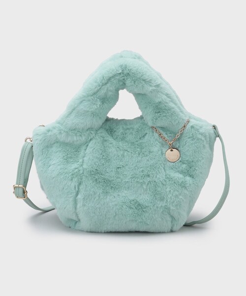 OPAQUE.CLIP（オペークドットクリップ）の「【2WAY】フェイクファーミドルトートバッグ（トートバッグ・レディース・ブラウン系/オフホワイト/チャコールグレー/グリーン系・00）」の17枚目の写真