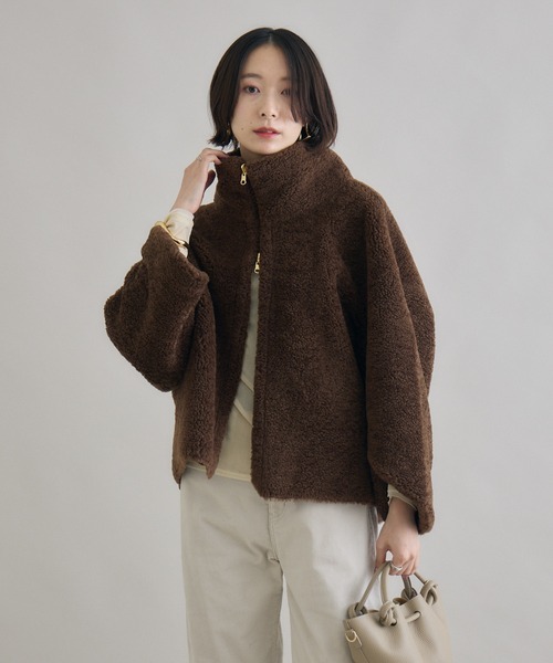 SUGAR ROSE シュガーローズ　レッキス風　ファー ブルゾン ジャケット SUGAR ROSE シュガーローズ レッキス風 ファー ジャケット ブラウン