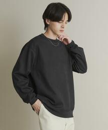 フェイクスエードクルーネックスウェット