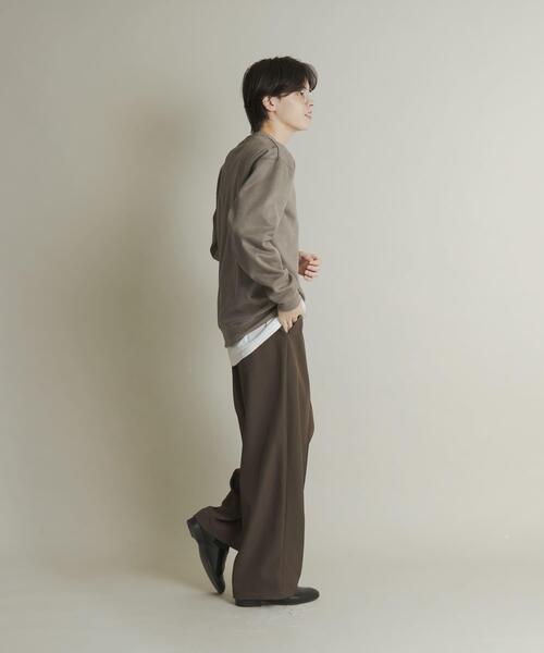 SENSE OF PLACE by URBAN RESEARCH（センスオブプレイスバイアーバンリサーチ）の「フェイクスエードクルーネックスウェット（スウェット・メンズ・ダークブラウン/チャコールグレー/グレー/ライトベージュ・MEDIUM/LARGE）」の12枚目の写真