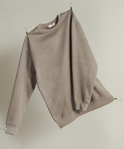 セール】フェイクスエードクルーネックスウェット（スウェット