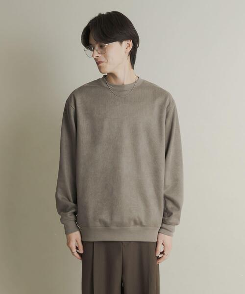 SENSE OF PLACE by URBAN RESEARCH（センスオブプレイスバイアーバンリサーチ）の「フェイクスエードクルーネックスウェット（スウェット・メンズ・ダークブラウン/チャコールグレー/グレー/ライトベージュ・MEDIUM/LARGE）」の14枚目の写真