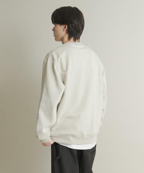 セール】フェイクスエードクルーネックスウェット（スウェット