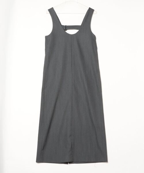 ESTNATION（エストネーション）の「ESTNATION / バックバックル ストレートワンピース（ワンピース・レディース・ブラック/グレー・FREE）」の2枚目の写真