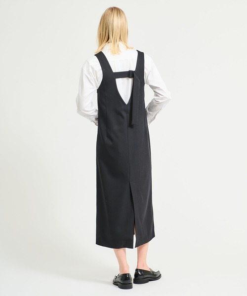 ESTNATION（エストネーション）の「ESTNATION / バックバックル ストレートワンピース（ワンピース・レディース・ブラック/グレー・FREE）」の12枚目の写真