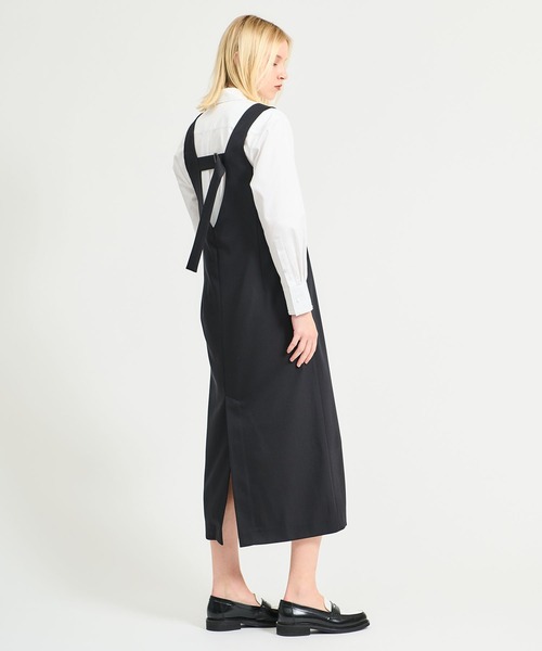 ESTNATION（エストネーション）の「ESTNATION / バックバックル ストレートワンピース（ワンピース・レディース・ブラック/グレー・FREE）」の11枚目の写真