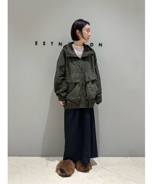 ESTNATION（エストネーション）の「ESTNATION / バックバックル ストレートワンピース（ワンピース・レディース・ブラック/グレー・FREE）」の14枚目の写真