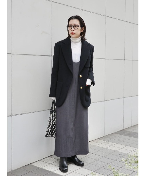 ESTNATION（エストネーション）の「ESTNATION / バックバックル ストレートワンピース（ワンピース・レディース・ブラック/グレー・FREE）」の17枚目の写真