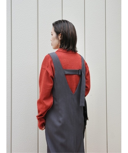 ESTNATION（エストネーション）の「ESTNATION / バックバックル ストレートワンピース（ワンピース・レディース・ブラック/グレー・FREE）」の22枚目の写真