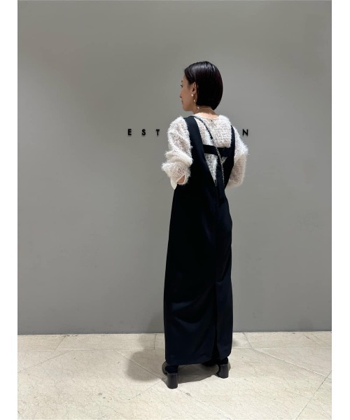 ESTNATION（エストネーション）の「ESTNATION / バックバックル ストレートワンピース（ワンピース・レディース・ブラック/グレー・FREE）」の16枚目の写真