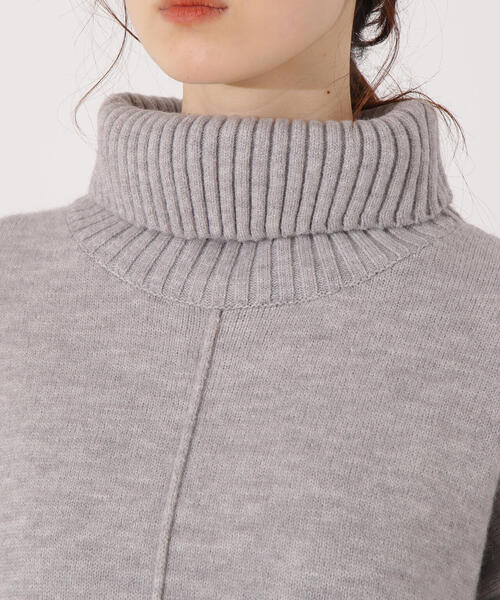 N.(N. Natural Beauty Basic)(エヌエヌナチュラルビューティーベーシック)の「タートルネックオーバーニット(ニット/セーター・レディース・ネイビー/ライム/グレー・MEDIUM)」の20枚目の写真
