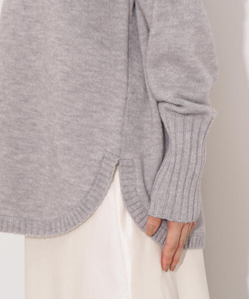 N.(N. Natural Beauty Basic)(エヌエヌナチュラルビューティーベーシック)の「タートルネックオーバーニット(ニット/セーター・レディース・ネイビー/ライム/グレー・MEDIUM)」の18枚目の写真