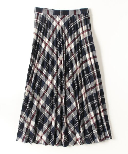 NEWYORKER（ニューヨーカー）の「エターミンニューヨーカータータン プリーツスカート（スカート・レディース・ネイビー・9号/11号）」の3枚目の写真