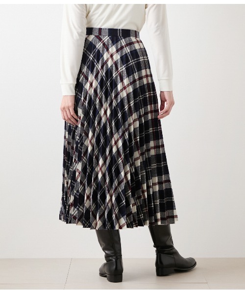 NEWYORKER（ニューヨーカー）の「エターミンニューヨーカータータン プリーツスカート（スカート・レディース・ネイビー・9号/11号）」の7枚目の写真