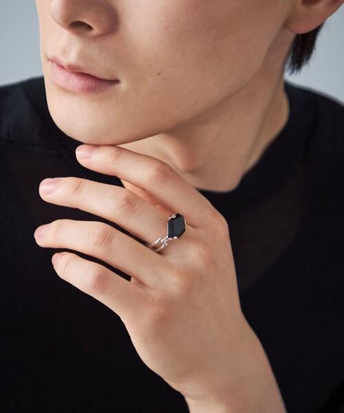 Jouete（ジュエッテ）の「[ジェム] リング ブラックカルセドニー（リング・レディース・シルバー・#17/#15/#13/#11/#9）」の6枚目の写真