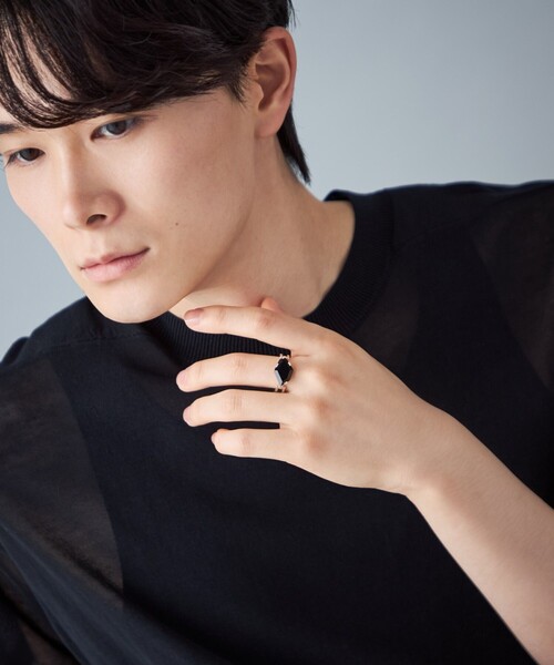 Jouete（ジュエッテ）の「[ジェム] リング ブラックカルセドニー（リング・レディース・シルバー・#17/#15/#13/#11/#9）」の7枚目の写真