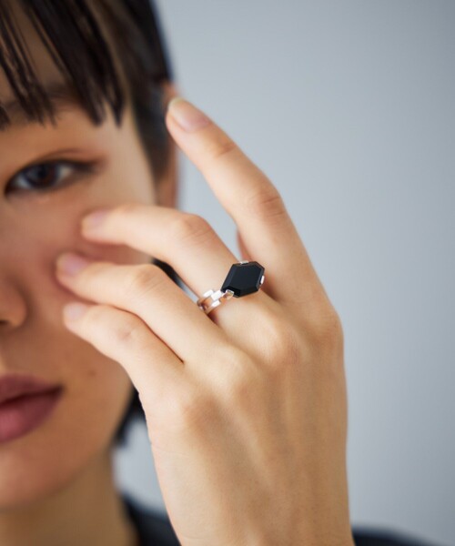 Jouete（ジュエッテ）の「[ジェム] リング ブラックカルセドニー（リング・レディース・シルバー・#17/#15/#13/#11/#9）」の8枚目の写真