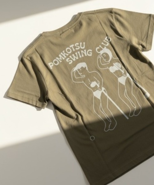 StPT(エスティーピーティー)の「【PKSC/ポンコツスイングクラブ】SWING CLUB ノラリクラリ HEAVY WEIGHT POCKET TEE バックプリント ビッグシルエット ヘビーウェイト オーガニックコットン ポケットTシャツ(Tシャツ/カットソー・メンズ・ブラック/アーミー/インディゴブルー/ホワイト・MEDIUM/LARGE)」の3枚目の写真