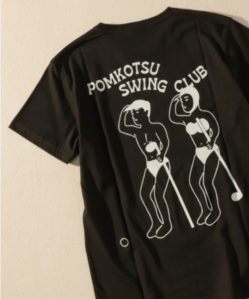 StPT(エスティーピーティー)の「【PKSC/ポンコツスイングクラブ】SWING CLUB ノラリクラリ HEAVY WEIGHT POCKET TEE バックプリント ビッグシルエット ヘビーウェイト オーガニックコットン ポケットTシャツ(Tシャツ/カットソー・メンズ・ブラック/アーミー/インディゴブルー/ホワイト・MEDIUM/LARGE)」の2枚目の写真