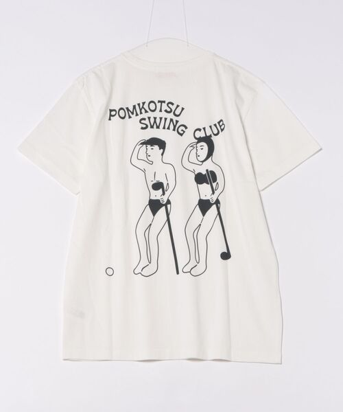 StPT(エスティーピーティー)の「【PKSC/ポンコツスイングクラブ】SWING CLUB ノラリクラリ HEAVY WEIGHT POCKET TEE バックプリント ビッグシルエット ヘビーウェイト オーガニックコットン ポケットTシャツ(Tシャツ/カットソー・メンズ・ブラック/アーミー/インディゴブルー/ホワイト・MEDIUM/LARGE)」の7枚目の写真