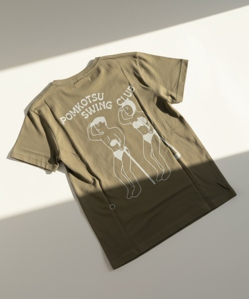 StPT(エスティーピーティー)の「【PKSC/ポンコツスイングクラブ】SWING CLUB ノラリクラリ HEAVY WEIGHT POCKET TEE バックプリント ビッグシルエット ヘビーウェイト オーガニックコットン ポケットTシャツ(Tシャツ/カットソー・メンズ・ブラック/アーミー/インディゴブルー/ホワイト・MEDIUM/LARGE)」の17枚目の写真