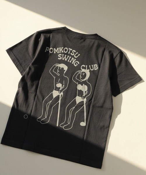 StPT(エスティーピーティー)の「【PKSC/ポンコツスイングクラブ】SWING CLUB ノラリクラリ HEAVY WEIGHT POCKET TEE バックプリント ビッグシルエット ヘビーウェイト オーガニックコットン ポケットTシャツ(Tシャツ/カットソー・メンズ・ブラック/アーミー/インディゴブルー/ホワイト・MEDIUM/LARGE)」の19枚目の写真