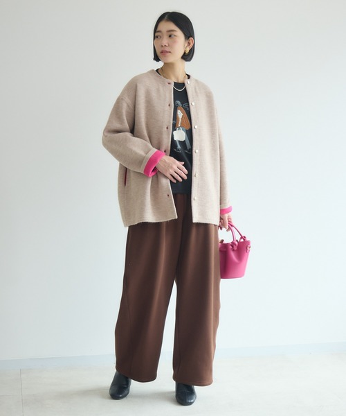 Paradise Picnic（パラダイスピクニック）の「cloche 裏起毛カーブシルエットパンツ（その他パンツ・レディース・グレー/ブラック/ブラウン・FREE）」の22枚目の写真