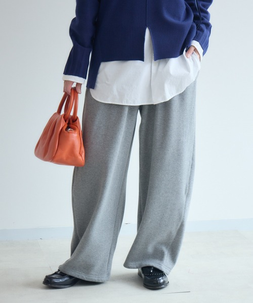 Paradise Picnic（パラダイスピクニック）の「cloche 裏起毛カーブシルエットパンツ（その他パンツ・レディース・グレー/ブラック/ブラウン・FREE）」の4枚目の写真