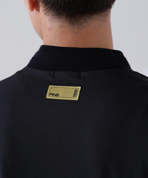 【イエロー】トリコット長袖ハイネックカットソー <PERFORMANCE> (MENS) PING APPAREL】トリコット長袖ハイネックカットソー ＜GOLD＞ (MENS