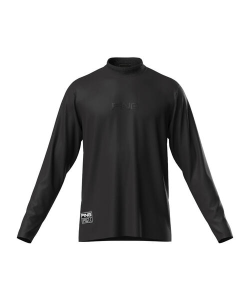 PING APPAREL】トリコット長袖ハイネックカットソー ＜GOLD＞ (MENS
