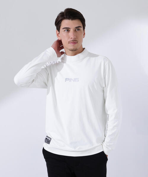 PING(ピン)の「【PING APPAREL】トリコット長袖ハイネックカットソー <GOLD> (MENS)(Tシャツ/カットソー・メンズ・ブラック/イエロー/ホワイト・LL/S/M/L/LL1)」の2枚目の写真