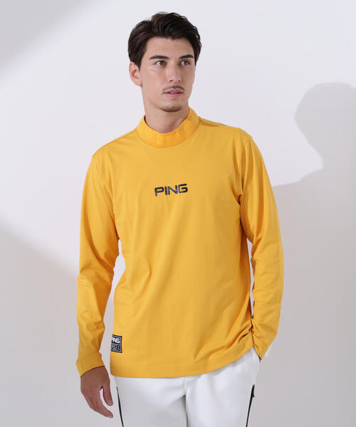 PING(ピン)の「【PING APPAREL】トリコット長袖ハイネックカットソー <GOLD> (MENS)(Tシャツ/カットソー・メンズ・ブラック/イエロー/ホワイト・LL/S/M/L/LL1)」の3枚目の写真