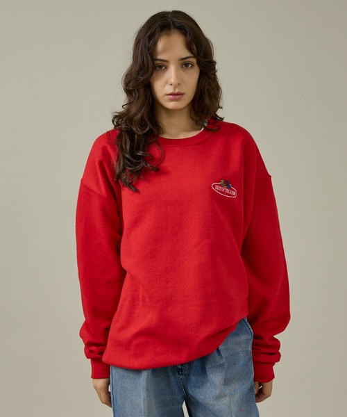 FRUIT OF THE LOOM(フルーツオブザルーム)の「【FRUIT OF THE LOOM】PRINT SWEAT1/ワンポイント/ユニセックス【WEB限定】(スウェット・メンズ・レッド・M/L/XL)」の2枚目の写真