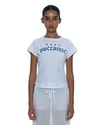 クラシックロゴプリンテッドショートスリーブTシャツ_ホワイト