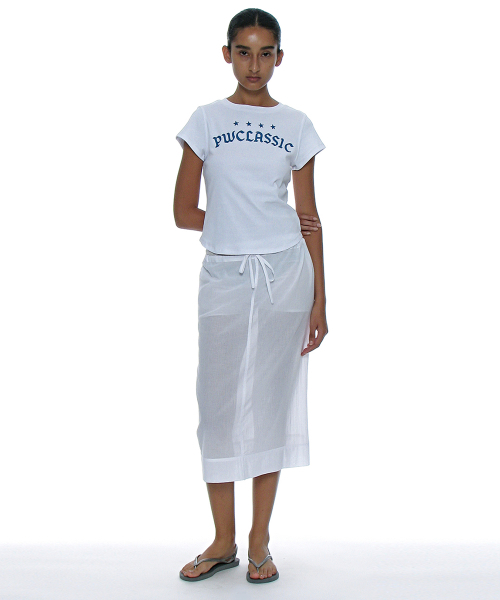 PARTIMENTO WOMEN(パルティメントウィメン)の「クラシックロゴプリンテッドショートスリーブTシャツ_ホワイト(Tシャツ/カットソー・レディース・その他・SMALL/MEDIUM)」の4枚目の写真