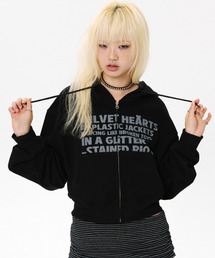runningHIGH | 【runningHIGH】[RENEWAL] LETTERING CROP ZIP UP HOODIE / 【ランニングハイ】レタリングクロップジップアップパーカー(パーカー)