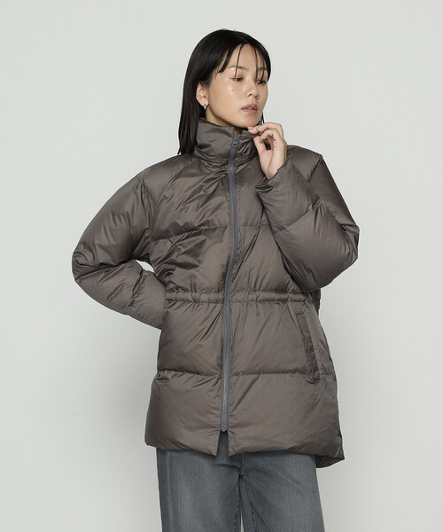 セール】ライトナイロンタフタ フード付きダウンコート（ダウン