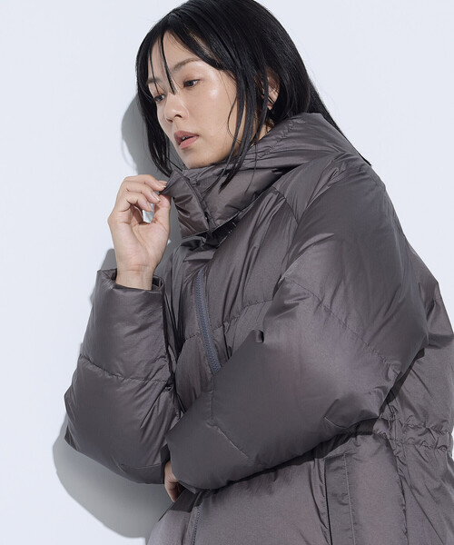 コムサ（COMME CA）/ライトナイロンタフタ  フード付きダウンコート セール】ライトナイロンタフタ フード付きダウンコート（ダウン