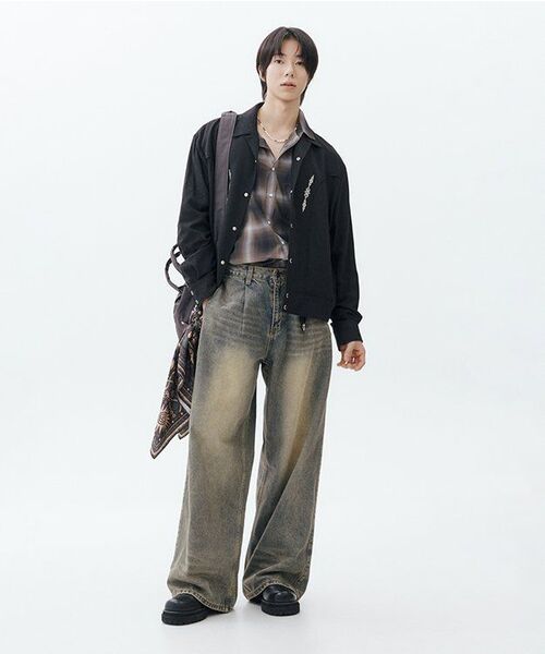 AVANDRESS(アバンドレス )の「Coinlet Wide Denim Pants VINTAGE BLUE(デニムパンツ・メンズ・ブルー・SMALL/MEDIUM/LARGE/X-LARGE/XX-LARGE)」の6枚目の写真