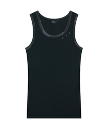Eyelet Contrast Camo Sleeveless (Black)
