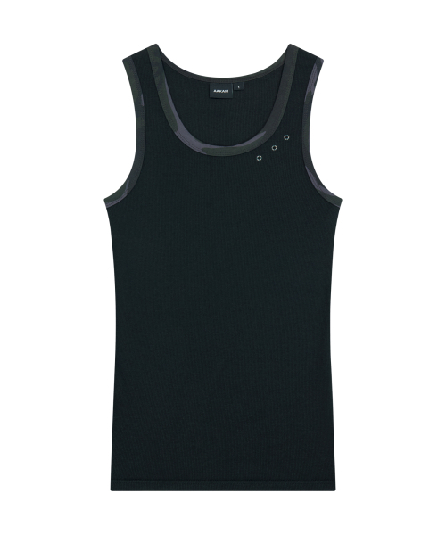 AAKAM(アーカム)の「Eyelet Contrast Camo Sleeveless (Black)(Tシャツ/カットソー・レディース・その他・1/2)」の1枚目の写真